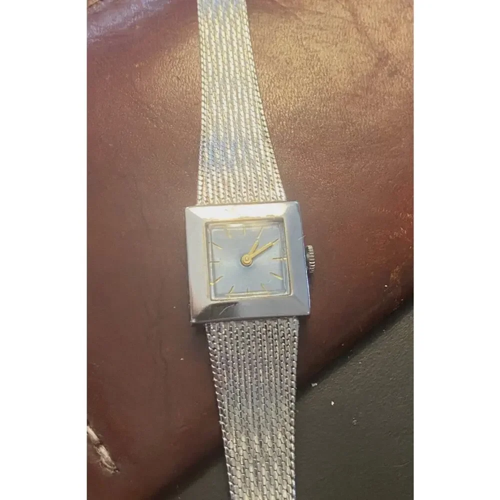 Women's VTG Chateau Swiss Watch, Silver Tone with Light Blue Face,REPAIR